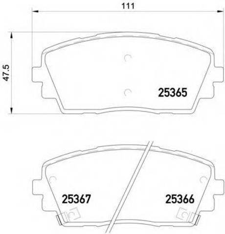 Передні гальмівні колодки P30053 BREMBO