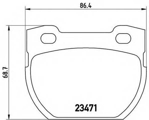 Колодки гальмові задні, дискові P44006 BREMBO