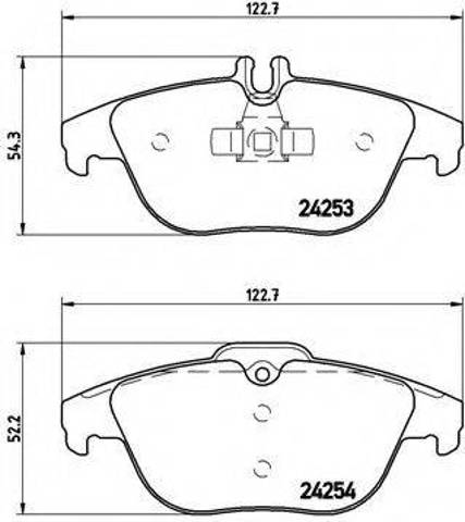 Комплект задніх колодок P50068 BREMBO