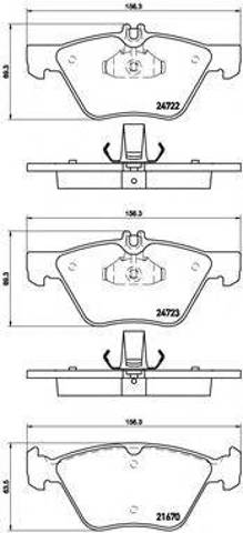 Передні гальмівні колодки P50075 BREMBO