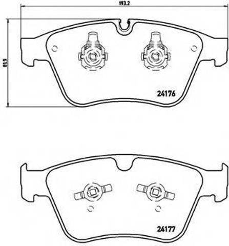 Колодки передні P50105 BREMBO
