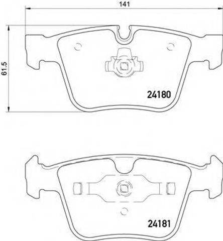 Задні гальмівні колодки P50116 BREMBO