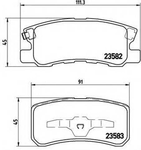 Колодки гальмівні задні, дискові P54031 BREMBO