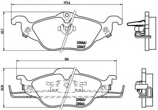 Колодки передні P59030 BREMBO