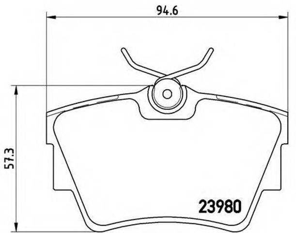 Колодки на гальмо задній дисковий P59041 BREMBO