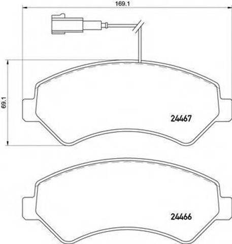 Колодки гальмівні дискові комплект P61118 BREMBO
