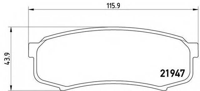 Колодки гальмівні задні, дискові P83024 BREMBO