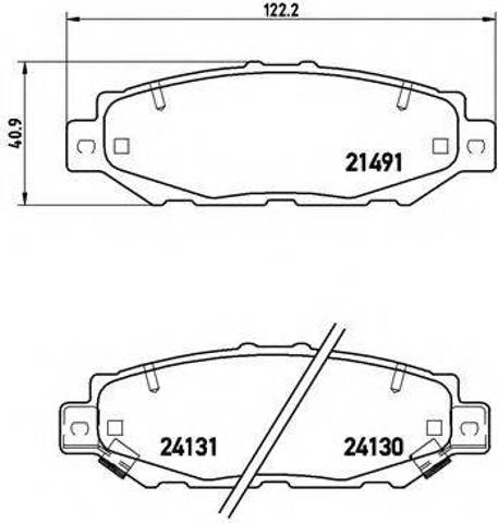 Задні гальмівні колодки P83038 BREMBO