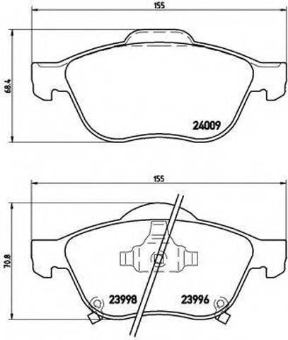 Колодки передні P83043 BREMBO