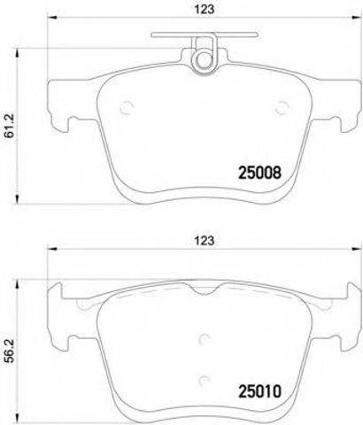 Задні гальмівні колодки P85125 BREMBO