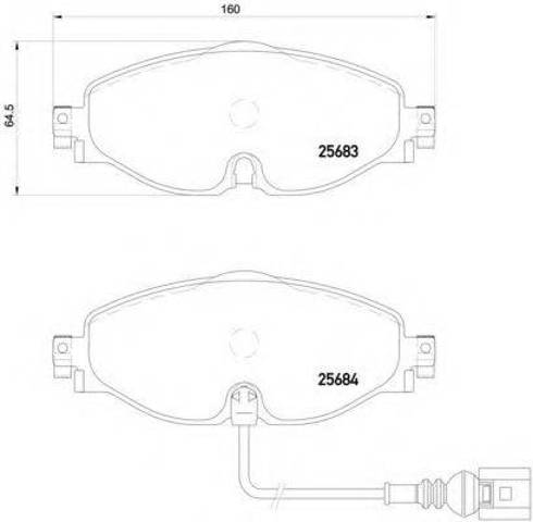 Колодки передні P85126 BREMBO