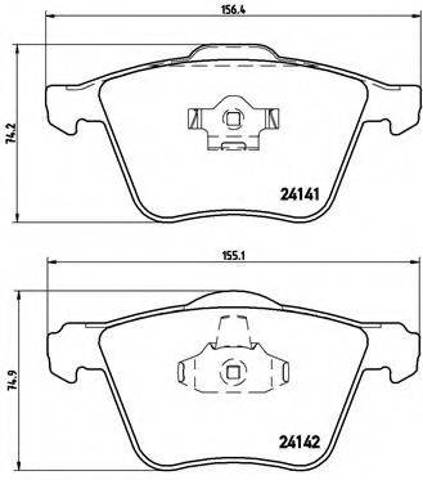 Колодки гальмівні передні, дискові P86018 BREMBO