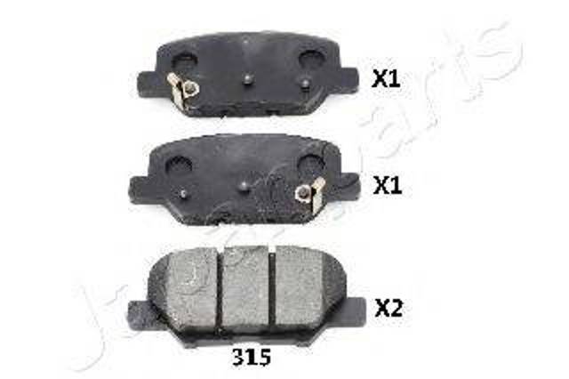 Задні колодки PP315AF JAPANPARTS