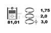 Кільця поршневі на 1 циліндр, STD. R1009100 ET ENGINETEAM