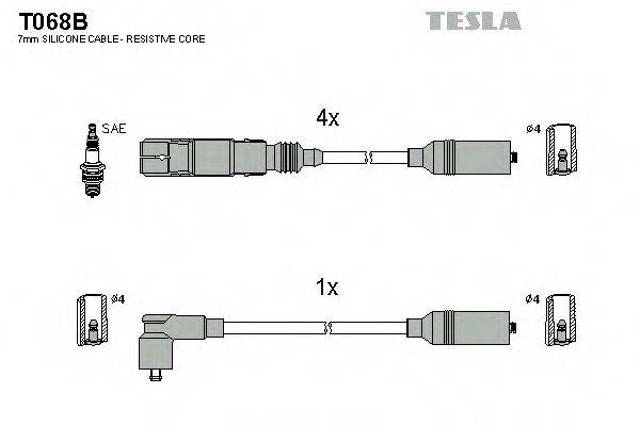 Комплект проводов зажигания T068B