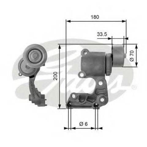 Натяжна планка поліклинового ременя T38410 GATES