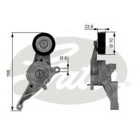Натяжна планка поліклинового ременя T38436 GATES