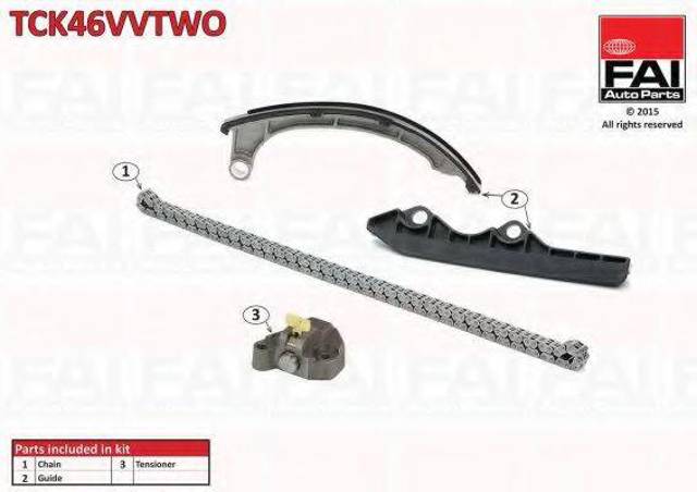 Ланцюг ГРМ, комплект TCK46VVTWO FAI