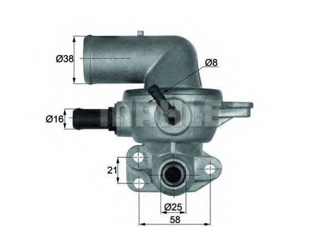 Водяна помпа термостата TI13388D MAHLE
