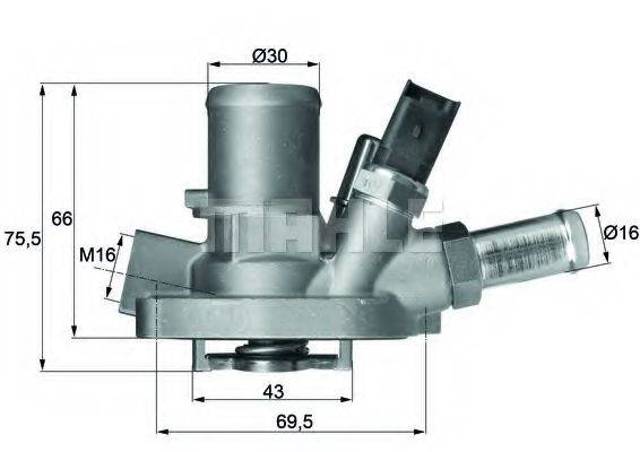 Водяна помпа термостата TI14780 MAHLE