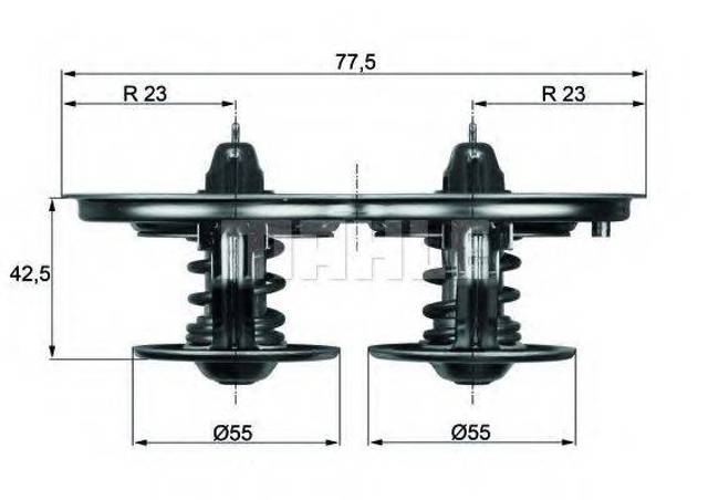 Термостат в корпусі TX3280D MAHLE
