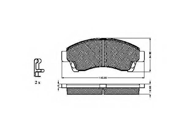 Колодки гальмівні передні, дискові UGY93328Z MAZDA