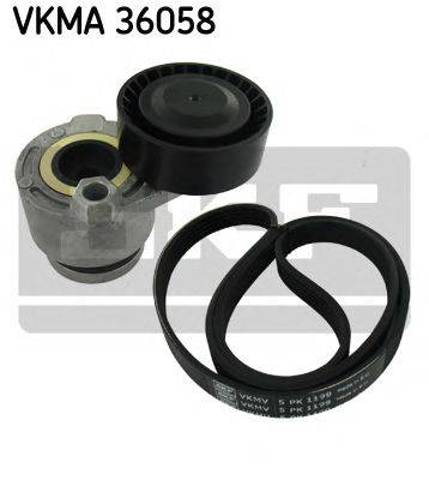 Роликовий модуль натягувача ременя (ролик, ремінь) VKMA36058