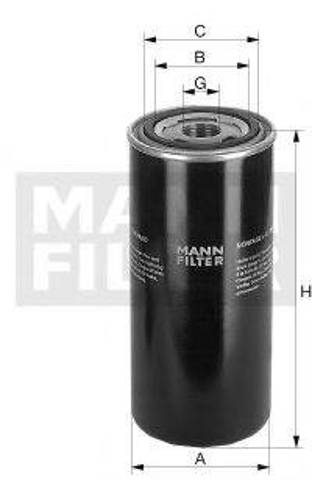 Фільтр масляний ДВЗ W11507 MANN
