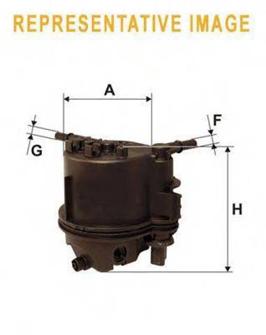 Фільтр палива з корпусом kangoo 1.9dci master 2.2dci WF8322