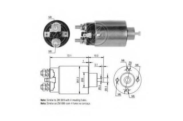 Втягуюче стартера ZM4699 ERA