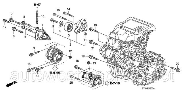 Натягувач приводного ременя 31170RAAA02 HONDA