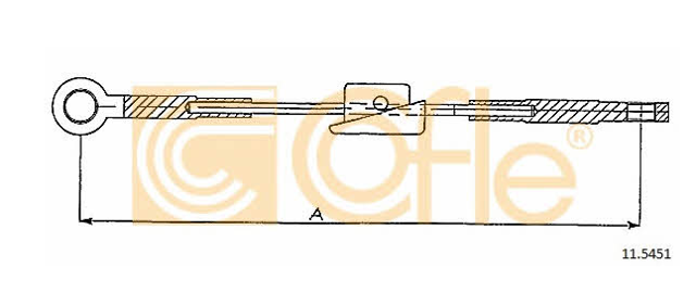 Трос ручного гальма передній 115451 COFLE