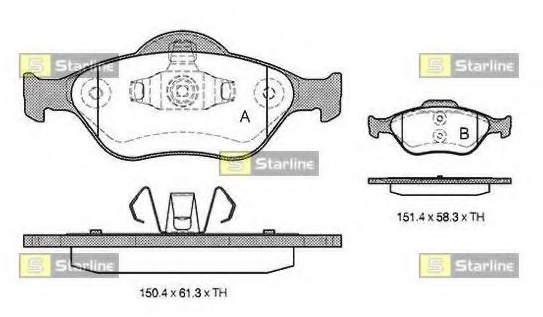Тормозні колодки BDS306 STARLINE