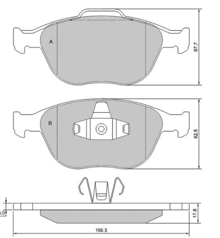 Тормозні колодки BDS428 STARLINE