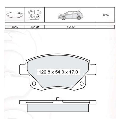 Комплект задніх колодок D212E INTELLI