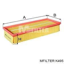Елемент повітряного фільтра K495 MFILTER