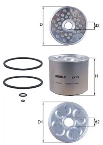 Фільтр палива KX23 MAHLE