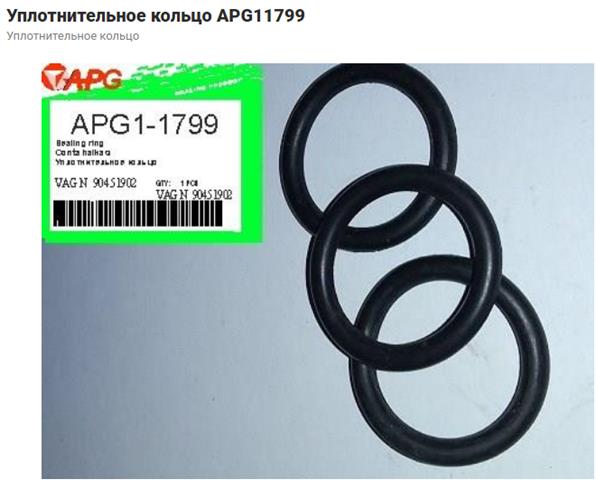 Ущільнююче кільце форсунок інжектора N90451902 VAG