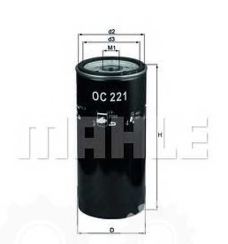 Масляний фільтр двигуна OC221 MAHLE