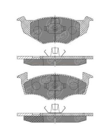 Передні гальмівні колодки SP227 SCT