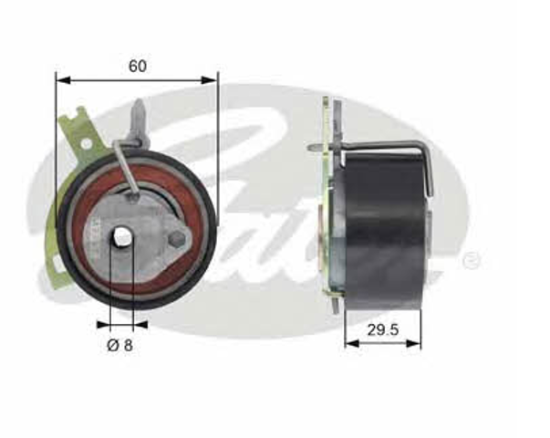 Ролик натяжителя ременя газорозподілу T43186 GATES
