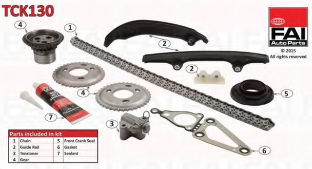 Ланцюг ГРМ, комплект TCK130 FAI