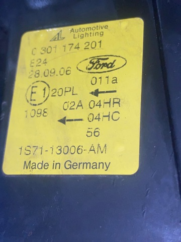 Фара дальнього світла в зборі 301174201 FORD