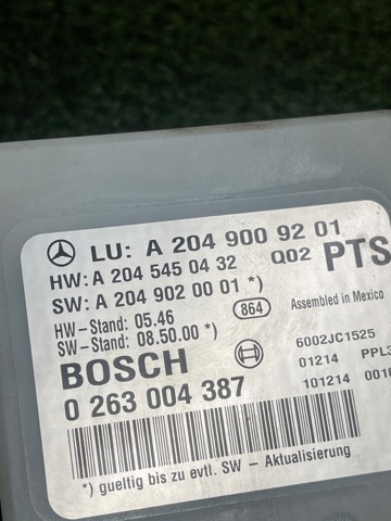 Модуль (блок ЕБУ) управління парктроніком A2049009201 MERCEDES