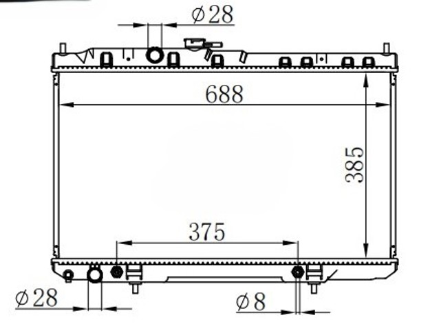 Радіатор охолодження 2140095F0E NISSAN