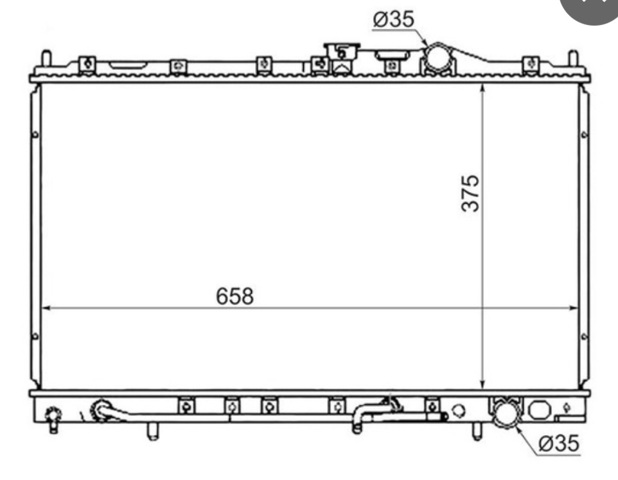 Радіатор MB845814 MITSUBISHI