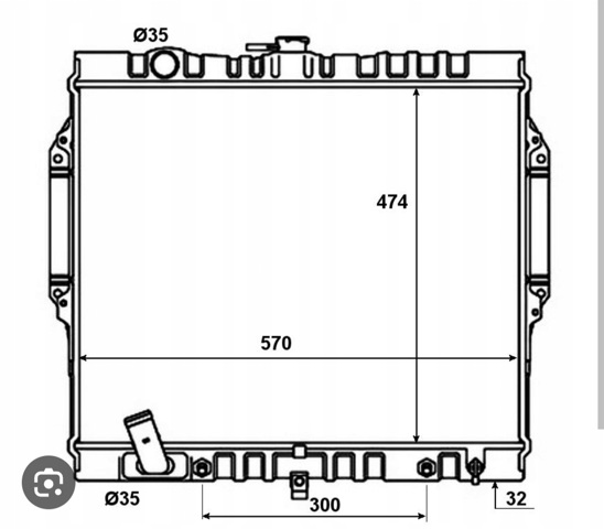 Радіатор основний MB890950 MARKET (OEM)