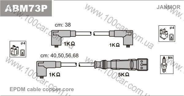 Дріт високовольтний ABM73P JANMOR