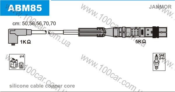 Проводи високовольтні ABM85 JANMOR