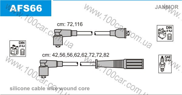 Дріт високовольтний AFS66 JANMOR